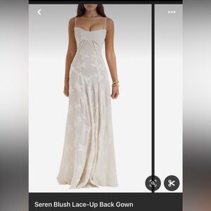 House of CB Seren blush lace up back gown